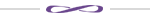 Infinity sign in purple with lines to separate sections