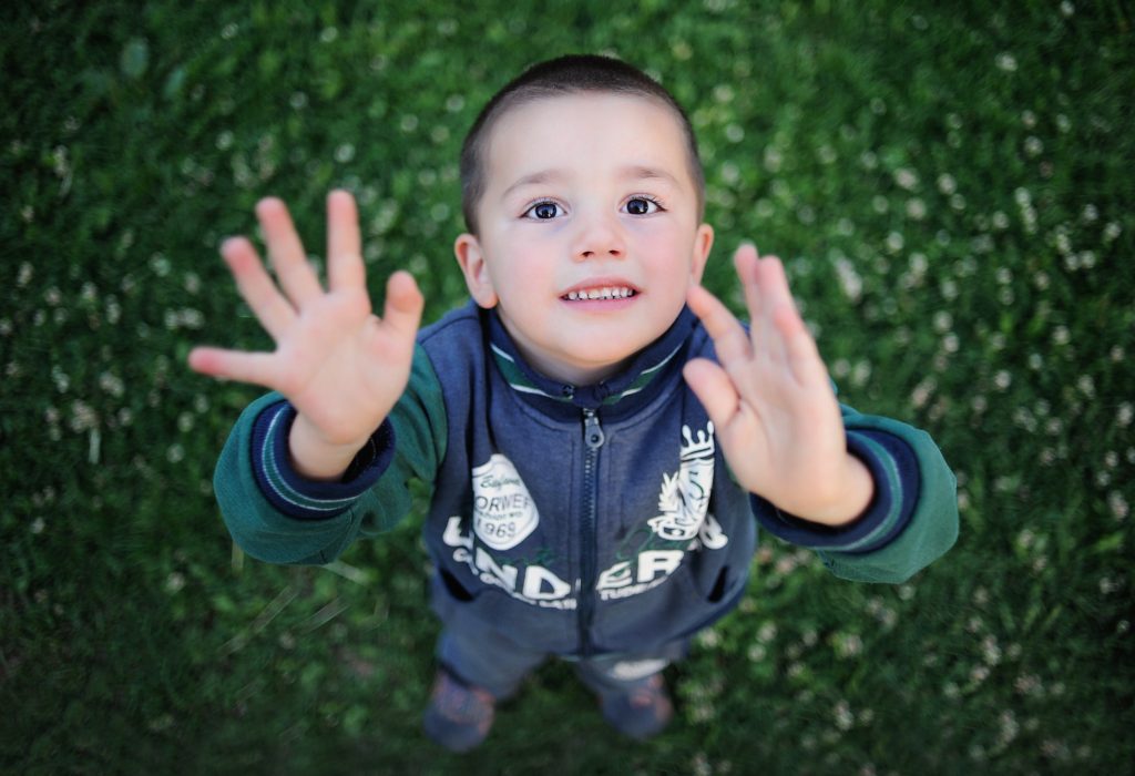 Cute Boy Arms Up