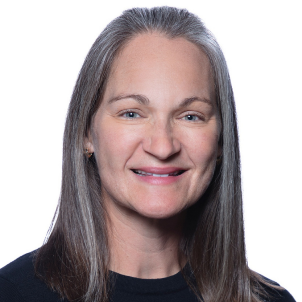 Women smiling with white background